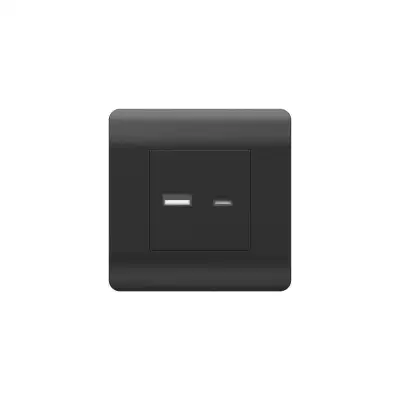 Розетка USB NEW3-E тип A+C 5В/2.1А черн. CHINT 431501 наличный и безналичный расчет