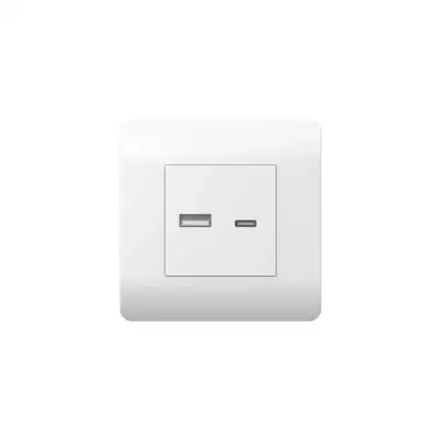 Розетка USB NEW3-E тип A+C 5В/2.1А бел. CHINT 431551 наличный и безналичный расчет