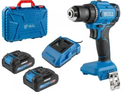 Аккум. дрель-шуруповерт BULL SR 1803 в кор. XLTpro БЕСЩЕТ., 2x2 А*ч, 18 В, 45 Н*м, БЗП 10 мм (шурупы до 10 мм) наличный и безналичный расчет