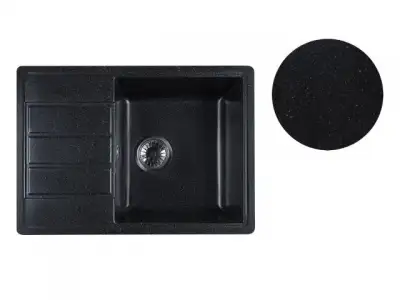Мойка кухонная из искусственного камня MISTA черный 615х440 мм, AV Engineering наличный и безналичный расчет