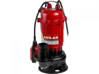 Насос погружной для грязной воды ASILAK SLP-1500 (1500 Вт, 15000 л/ч, погружение до 6 м) наличный и безналичный расчет