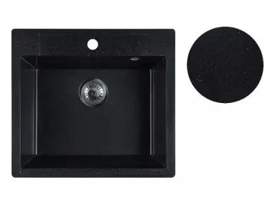 Мойка кухонная из искусственного камня UNIT черный 550х500 мм, AV Engineering наличный и безналичный расчет