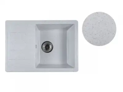Мойка кухонная из искусственного камня MISTA серый 615х440 мм, AV Engineering наличный и безналичный расчет