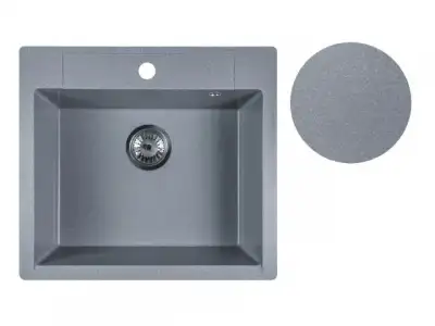 Мойка кухонная из искусственного камня UNIT серебро 550х500 мм, AV Engineering наличный и безналичный расчет