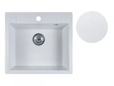 Мойка кухонная из искусственного камня UNIT белый 550х500 мм, AV Engineering наличный и безналичный расчет