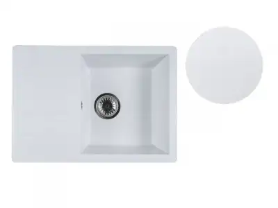Мойка кухонная из искусственного камня MISTA белый 615х440 мм, AV Engineering наличный и безналичный расчет