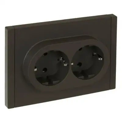 Розетка 2-м СП FORTE&PIANO FP323 16А с заземл. защ. шторки безвинт. крепл. сер. IEK FP-R24-16-1-K03 наличный и безналичный расчет