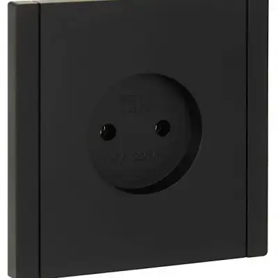 Розетка 1-м СП FORTE&PIANO FP118 10А без заземл. без защ. шторок винт. крепл. черн. IEK FP-R10-10-K02 наличный и безналичный расчет