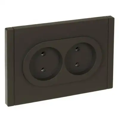 Розетка 2-м СП FORTE&PIANO FP326 10А без заземл. без защ. шторок безвинт. крепл. сер. IEK FP-R20-10-1-K03 наличный и безналичный расчет