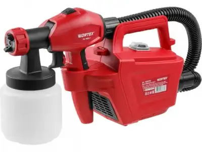 Краскораспылитель электрический WORTEX PS 1165-1 в кор. 650 Вт, 1000 мл/мин, 0.8 л бак (2.6 мм сопло, 80 DIN, выносной компрессор) наличный и безналичный расчет