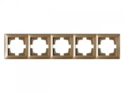 Рамка 5-местная бронза, Стиль, Bylectrica (Рамка пятиместная бронза, Стиль) наличный и безналичный расчет