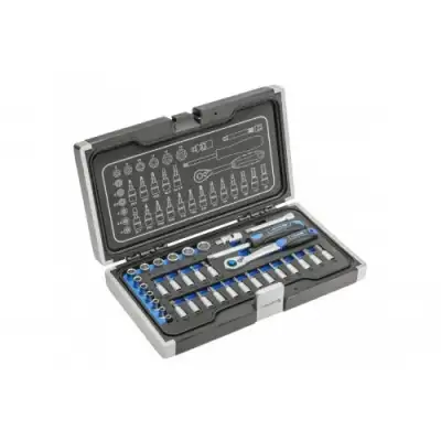 Набор инструмента  1/4" (34пр.) CrV "Hoegert" наличный и безналичный расчет