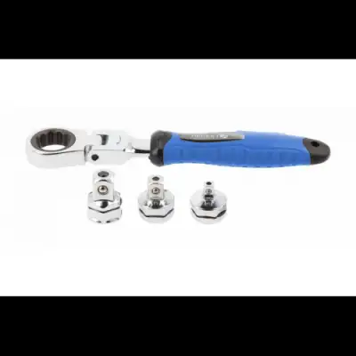 Ключ трещоточный для головок 1/4", 3/8", 1/2" 72T шарнирный CrV "Hoegert" наличный и безналичный расчет