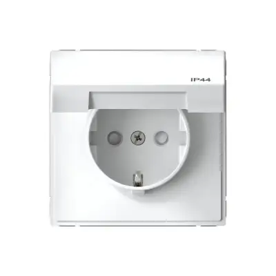 Розетка ArtGallery 16А IP44 с заземл. со шторками с крышкой быстрозажим. клем. механизм бел. SE GAL440146S наличный и безналичный расчет