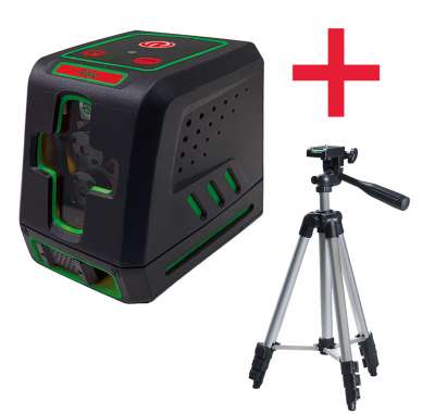 Уровень лазерный FUBAG Crystal 15G VH (зеленый луч) + Штатив с элевационной головкой FUBAG Tripod 100 (Акция) наличный и безналичный расчет