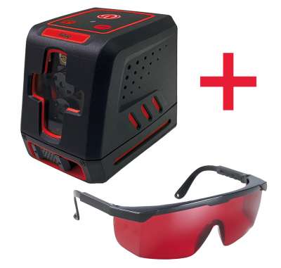 Уровень лазерный FUBAG Crystal 15R VH (красный луч) + Очки для лазерных приборов FUBAG Glasses R (красные) (Акция) наличный и безналичный расчет