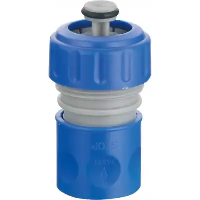 Соединение Быстросъемное 3/4" с аквастопом для поливочного шланга "H-D" на КАРТОНКЕ наличный и безналичный расчет