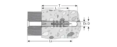ЗУБР 6 х 35/3.5 х 45 мм, полипропиленовый дюбель с саморезом, 15 шт (30661-06-35) наличный и безналичный расчет