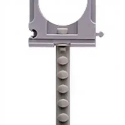 Скоба-держатель для металлопластиковых труб, в комплекте с дюбелем, 25 мм, 5 шт, ЗУБР наличный и безналичный расчет