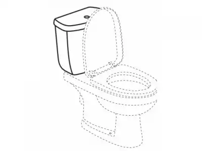 Бачок для унитаза-компакт AGIO A, AV Engineering (С арматурой) наличный и безналичный расчет