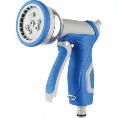 Пистолет-распылитель для полива регулируемый 9 функций Zn, Al, TPR coated "H-D" наличный и безналичный расчет