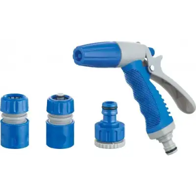 Пистолет-распылитель для полива в комплекте с фитингами для шлангов, набор 4 предмета 1/2" "H-D" наличный и безналичный расчет
