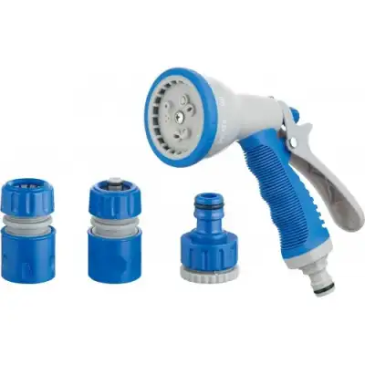 Пистолет-распылитель для полива в комплекте с фитингами для шлангов, набор 4 предмета 1/2" "H-D" наличный и безналичный расчет