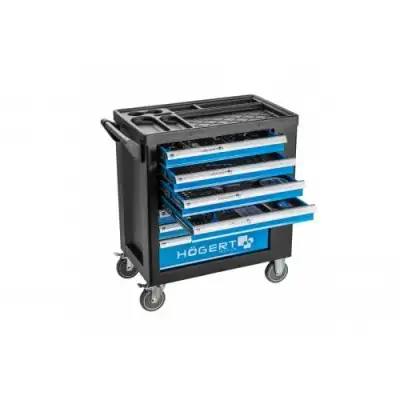 Ящик передвижной с набором инструмента (544пр.) "Hoegert" наличный и безналичный расчет