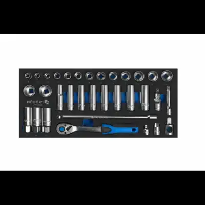 Набор инструмента 3/8" в ложементе EVA (33пр) "Hoegert" наличный и безналичный расчет