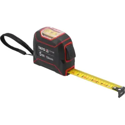Рулетка стальная 5мх19мм с нейлоновым покрытием и окошком "Yato" наличный и безналичный расчет