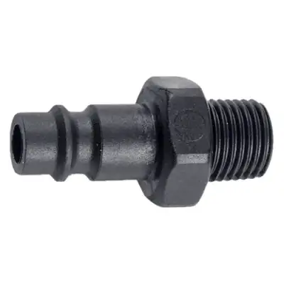 Штуцер пневматический быстроразъемный, наружная резьба 1/4" (пластик) "Prowin" наличный и безналичный расчет