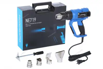 Фен NORDBERG 4 насадки, в кейсе, 50-600 С, 2000 Вт NE719 наличный и безналичный расчет