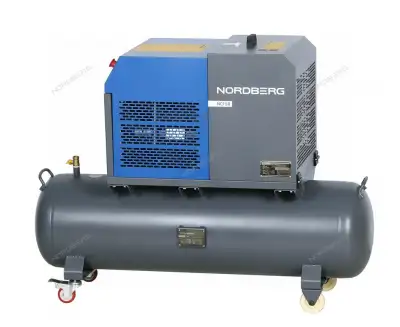 Компрессор винтовой NORDBERG 4 кВт, 10 бар, 450 л/мин, ресивер 180 л, IP54 NCF5R наличный и безналичный расчет