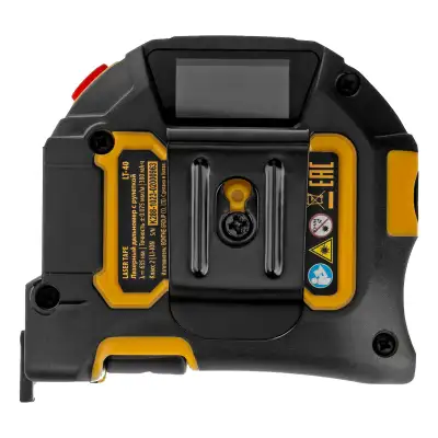 Лазерный дальномер с рулеткой LT-40, 5м x 19 мм, дальномер 40м, автомат. фиксация Denzel наличный и безналичный расчет