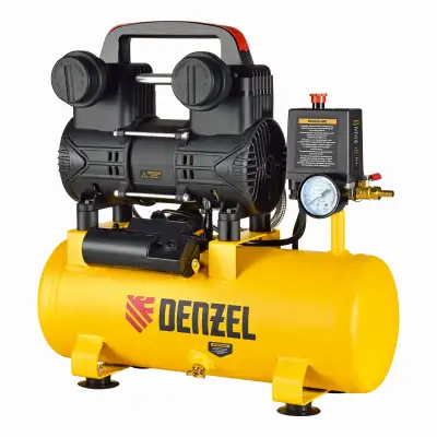 Компрессор безмасл. малошумный DLP-950/10, 950Вт,10 л, 2850 об/мин, 170 л/мин Denzel наличный и безналичный расчет