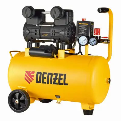Компрессор безмасл. малошумный DLP-950/24, 950Вт,24 л, 2850 об/мин, 170 л/мин Denzel наличный и безналичный расчет