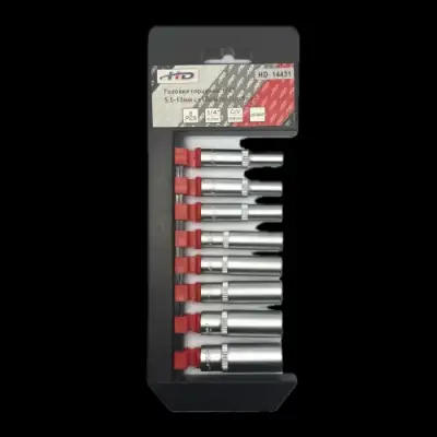 Головки торцевые 1/4" 5,5-13мм L=50мм (набор 8пр.) CrV "H-D" наличный и безналичный расчет