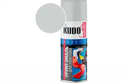 Грунт-эмаль для пластика светло-серая  (RAL 7035) 520 мл. KUDO наличный и безналичный расчет