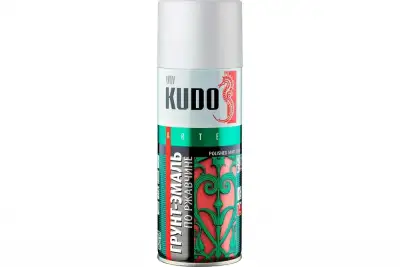 Грунт-эмаль по ржавчине сигнальная белая RAL 9003 520 мл KUDO наличный и безналичный расчет