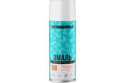 Эмаль DONEWELL универсальная акриловая RAL 9003 белая глянцевая 520 мл наличный и безналичный расчет