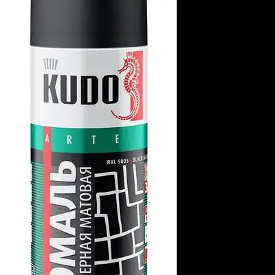 Эмаль универсальная черная матовая 520 мл KUDO наличный и безналичный расчет
