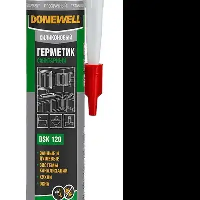 Герметик DoneWell силиконовый санитарный белый 260 мл наличный и безналичный расчет