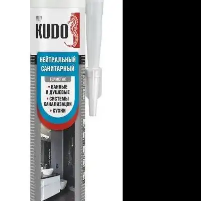 Герметик KUDO KSK-130 силиконовый нейтральный санитарный прозрачный 280 мл наличный и безналичный расчет