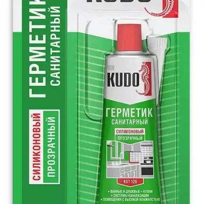 Герметик KUDO KST-121 силиконовый санитарный белый, в тюбике 85 мл наличный и безналичный расчет