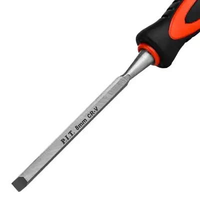 Стамеска по дереву плоская P.I.T. CONTROL HCHW01-0008 (8мм, 265х135мм, 28°, 160г, удар, CR-V) наличный и безналичный расчет