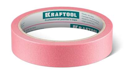 KRAFTOOL #200 Delicate 25 мм х 30 м, для деликатных и недавно окрашенных поверхностей, малярная лента (12102-25) наличный и безналичный расчет