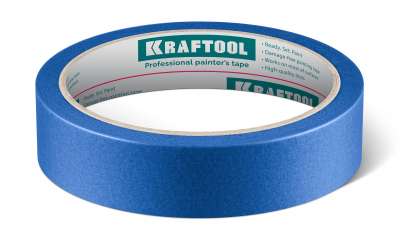 KRAFTOOL #100 Perfect 25 мм х 30 м, для гладких и шероховатых поверхностей, малярная лента (12101-25) наличный и безналичный расчет