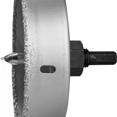 Коронка-чашка ЗУБР ″ЭКСПЕРТ″ с карбид-вольфрамовой крошкой, в сборе, высота 25мм, 102мм наличный и безналичный расчет