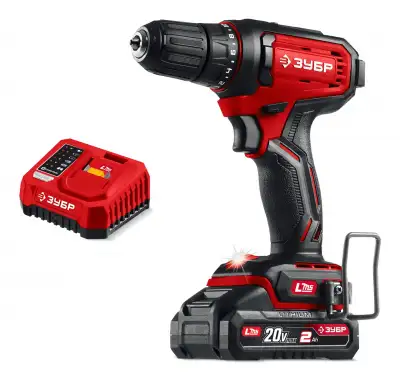 ЗУБР 20 В, 40 Н·м, 1 АКБ LMS (2 А·ч), дрель-шуруповерт (ДШ-40-21) наличный и безналичный расчет