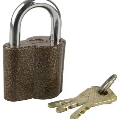 Замок ЗУБР ″Мастер″ навесной, компактный корпус, дисковый механизм секрета, ключ 7 ″пинов, 48х41мм наличный и безналичный расчет